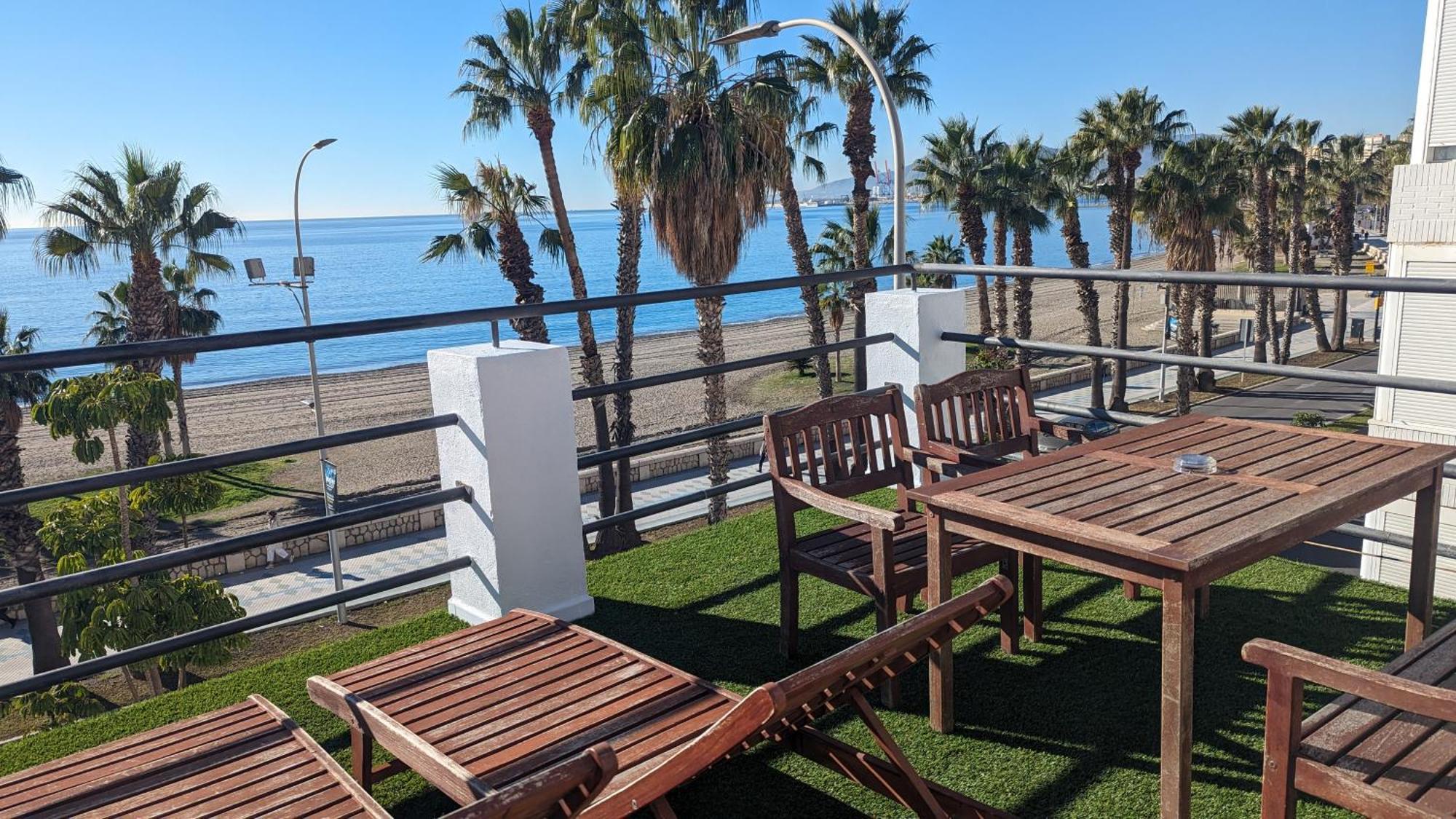 Loft Con Gran Terraza En Primera Linea De Playa Málaga Exteriör bild